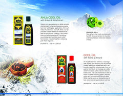 Vaadi Herbals Amla-Brahmi Hair Oil packaging evokes relaxing aroma for scalp care.