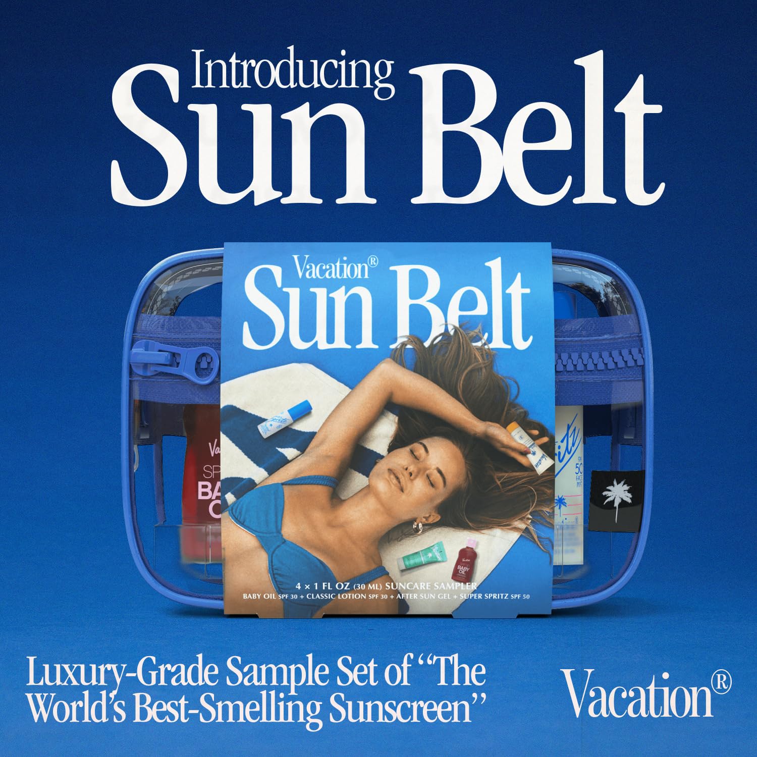 Vacation Baby Oil SPF 30 bottle with glossy finish for a sun-kissed look.