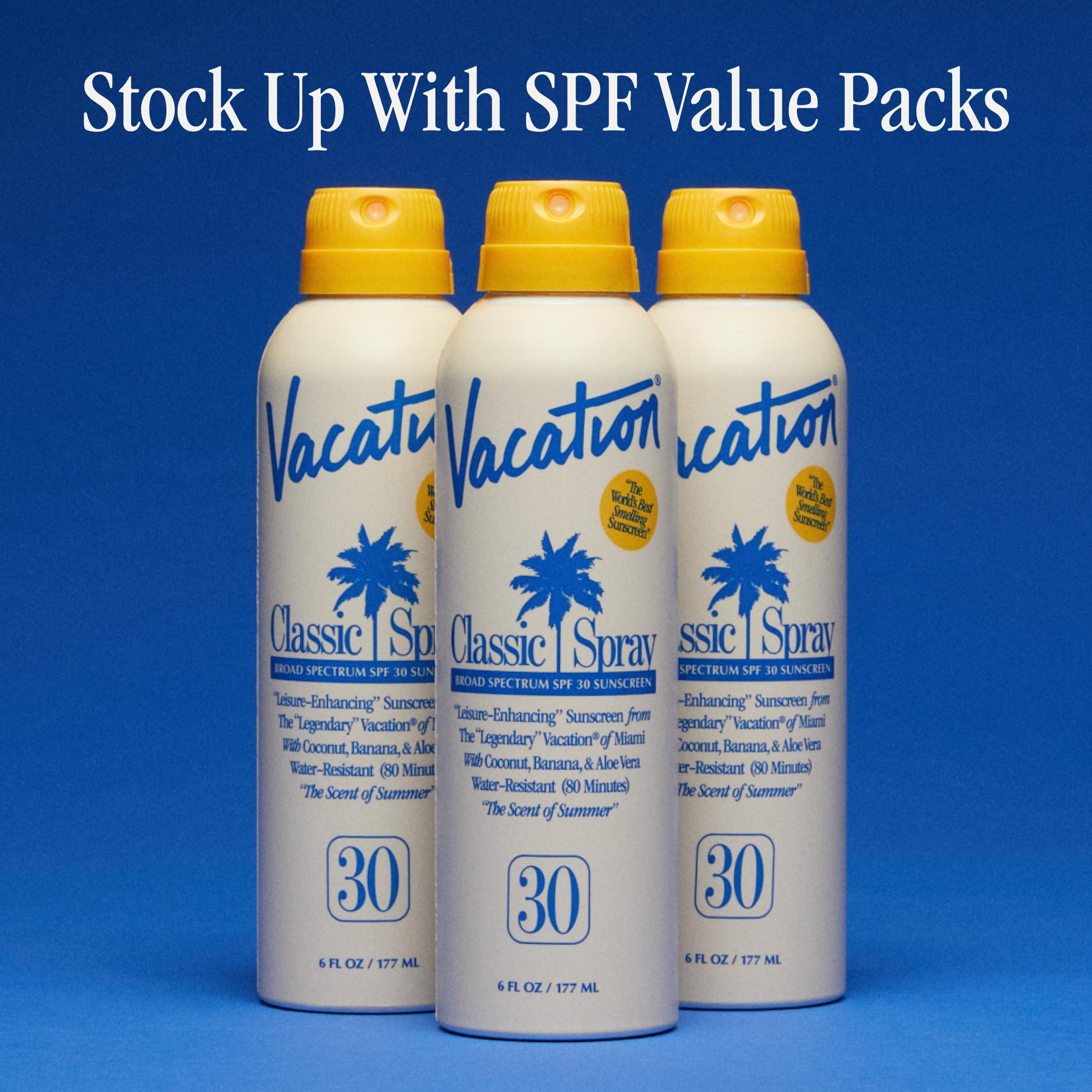 Vacation Classic Sunscreen Spray SPF 30 outdoor use during activities.