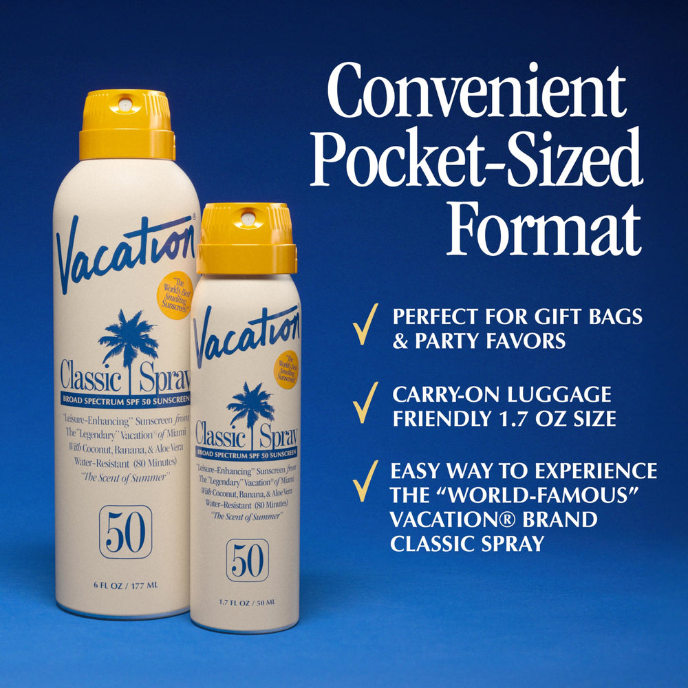 Vacation continuous-spray technology allows easy application from any angle.