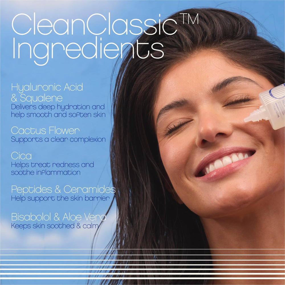 Vacation Crystal SPF 50 Face Gel nourishing daily-use formula on skin