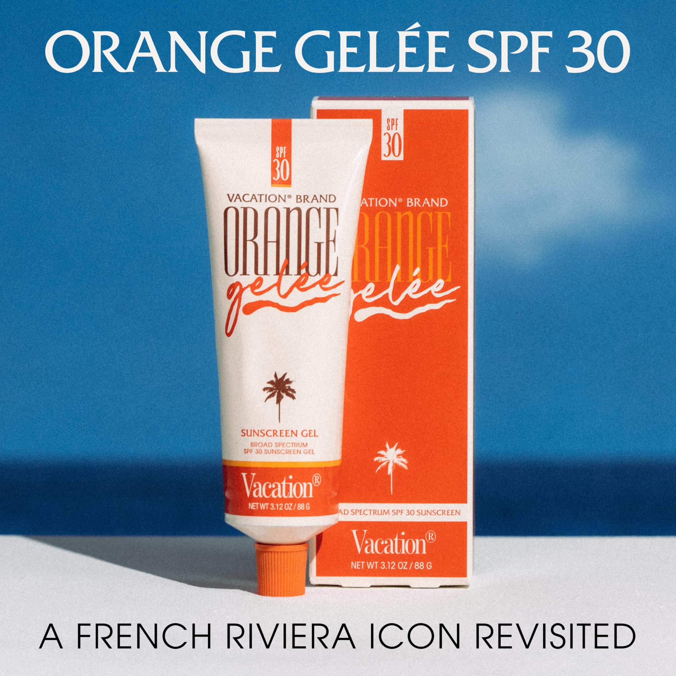 Vacation Orange Gelée application being performed for SPF 30 clear rub-in