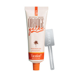 Vacation Orange Gelée tube-key close-up shows easy dispensing and less waste