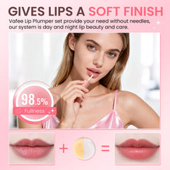 Mascarilla nocturna DEROL Lip Plumper de Vafee para labios más lisos al despertar.
