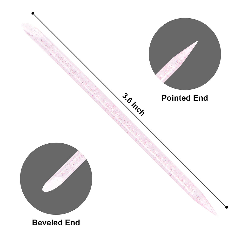 Vaincre cuticle pusher pointed end for precise cleaning.