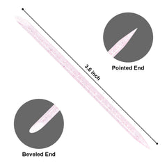Vaincre cuticle pusher pointed end for precise cleaning.