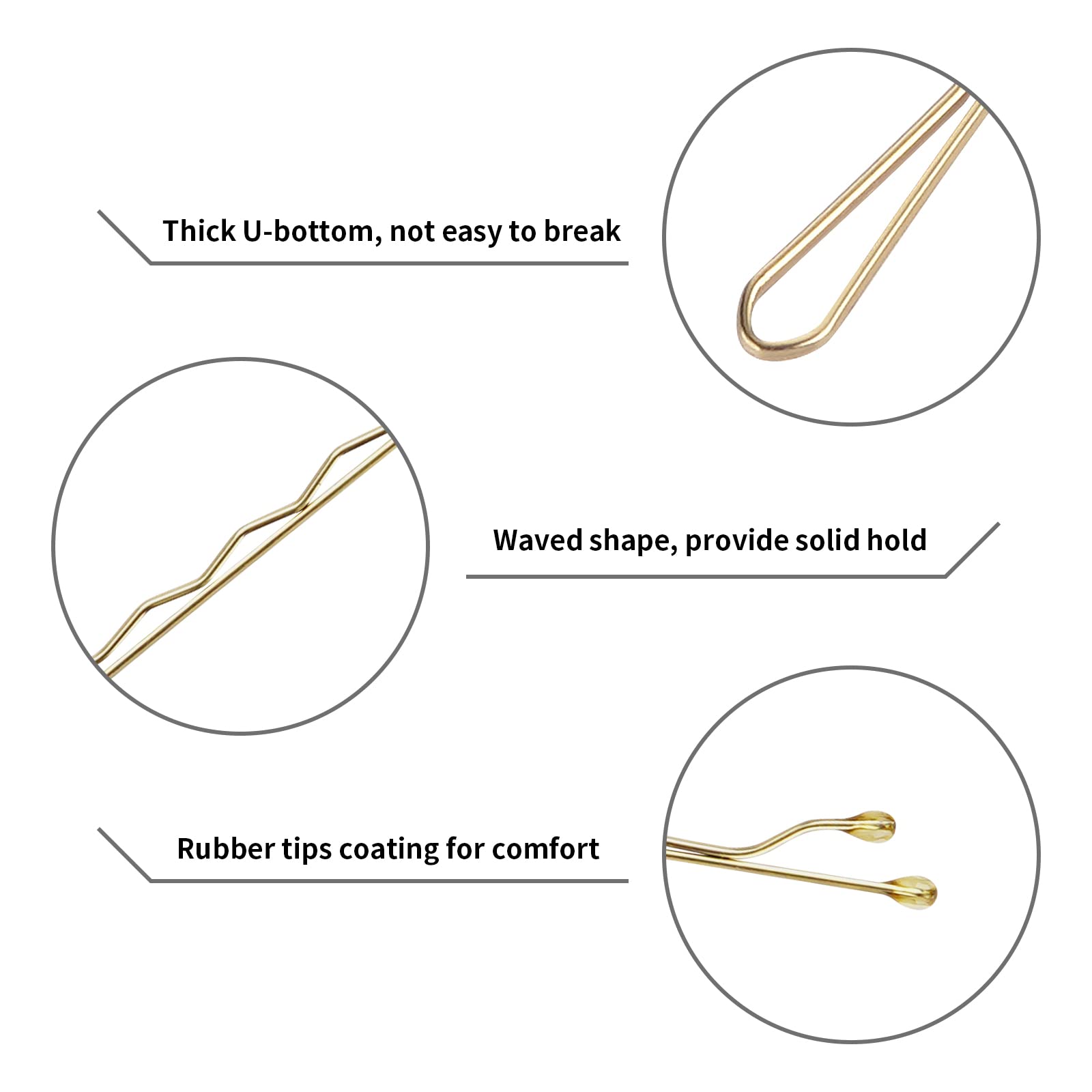 Puntas de goma suaves de Vaincre permiten quitarlas sin dañar el cabello