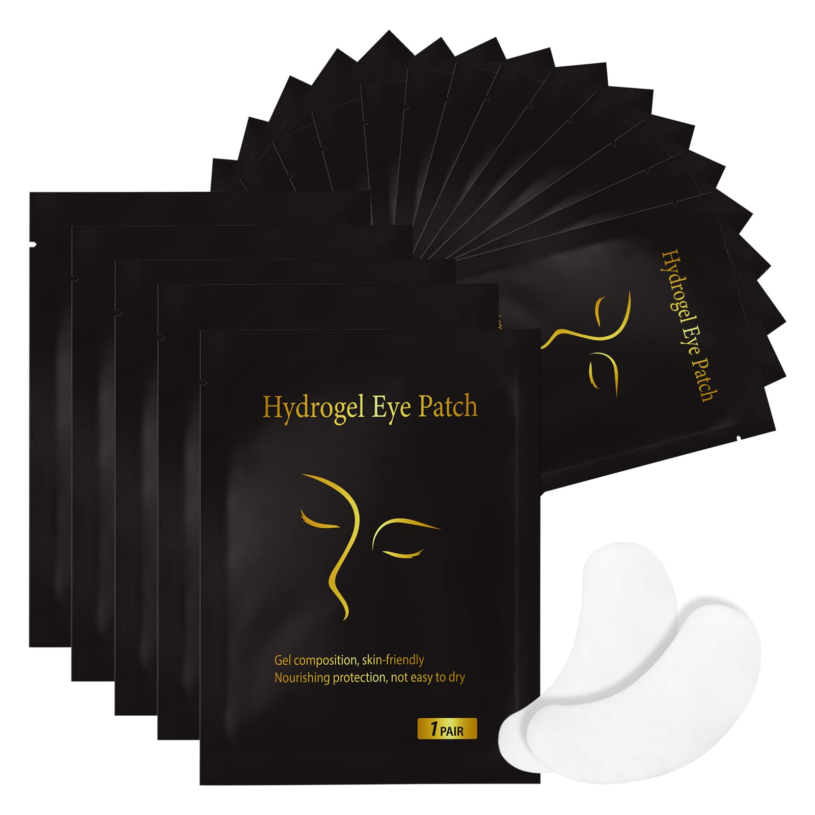 Vaincre 120-pair hydrogel eye patches provide cooling hydration for lash work.