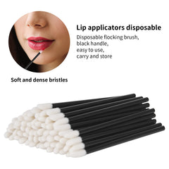 Vaincre lip wands disposable black handle design for easy grip.