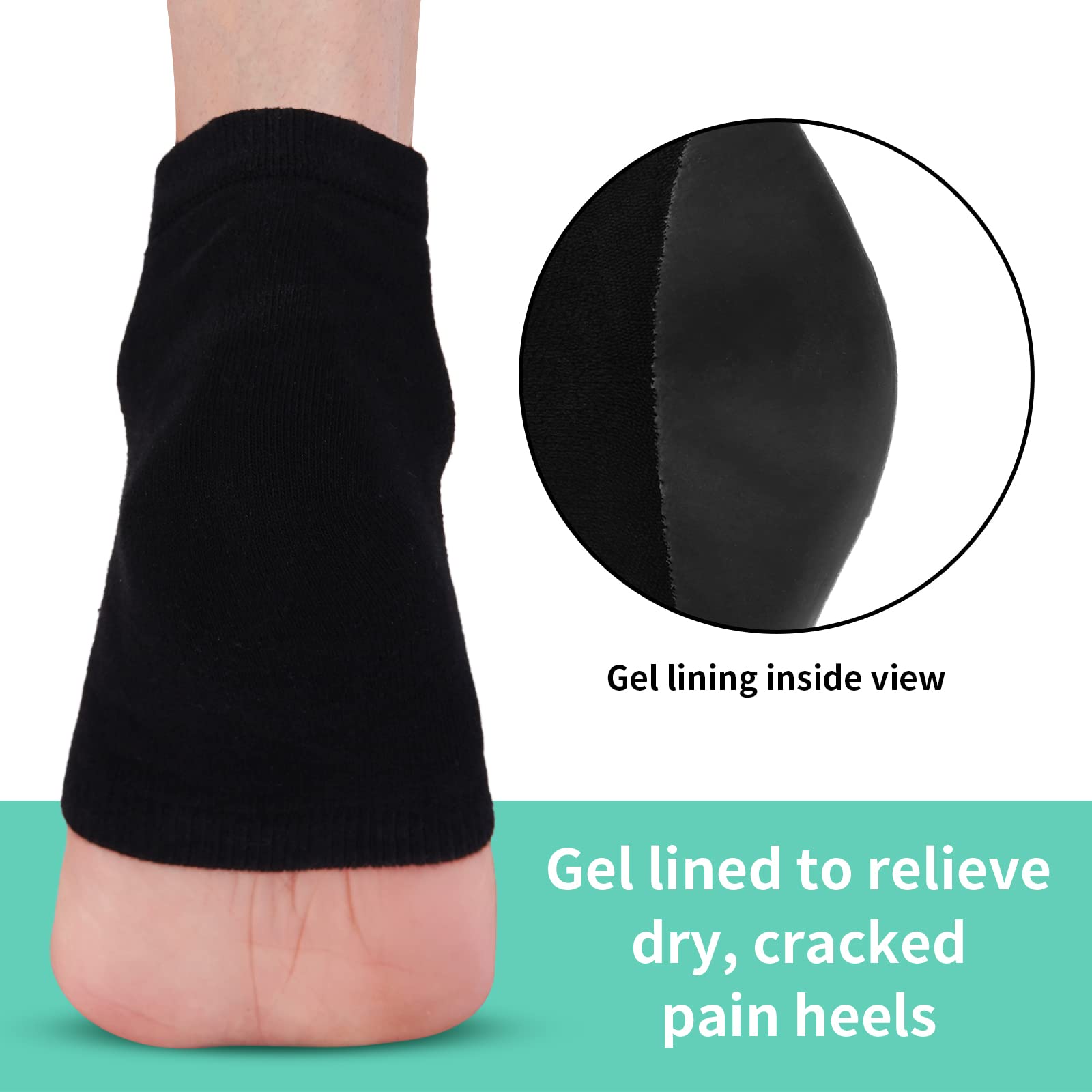 Vaincre overnight dry heel treatment socks soothe cracked skin while you rest