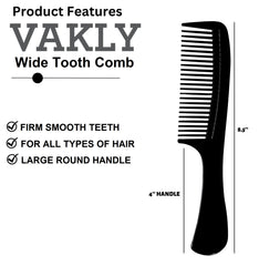 Vakly round-handle paddle comb with comfy grip.