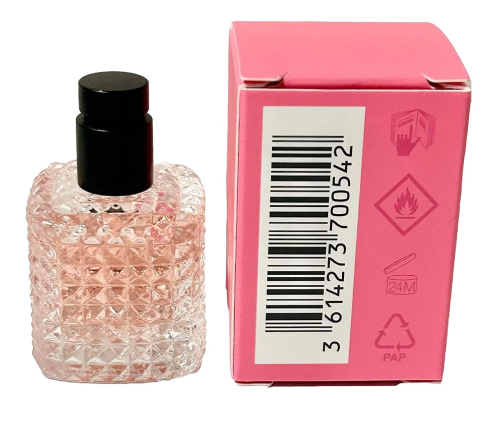 Valentino Born In Roma EDP packaging detail highlighting sleek design.