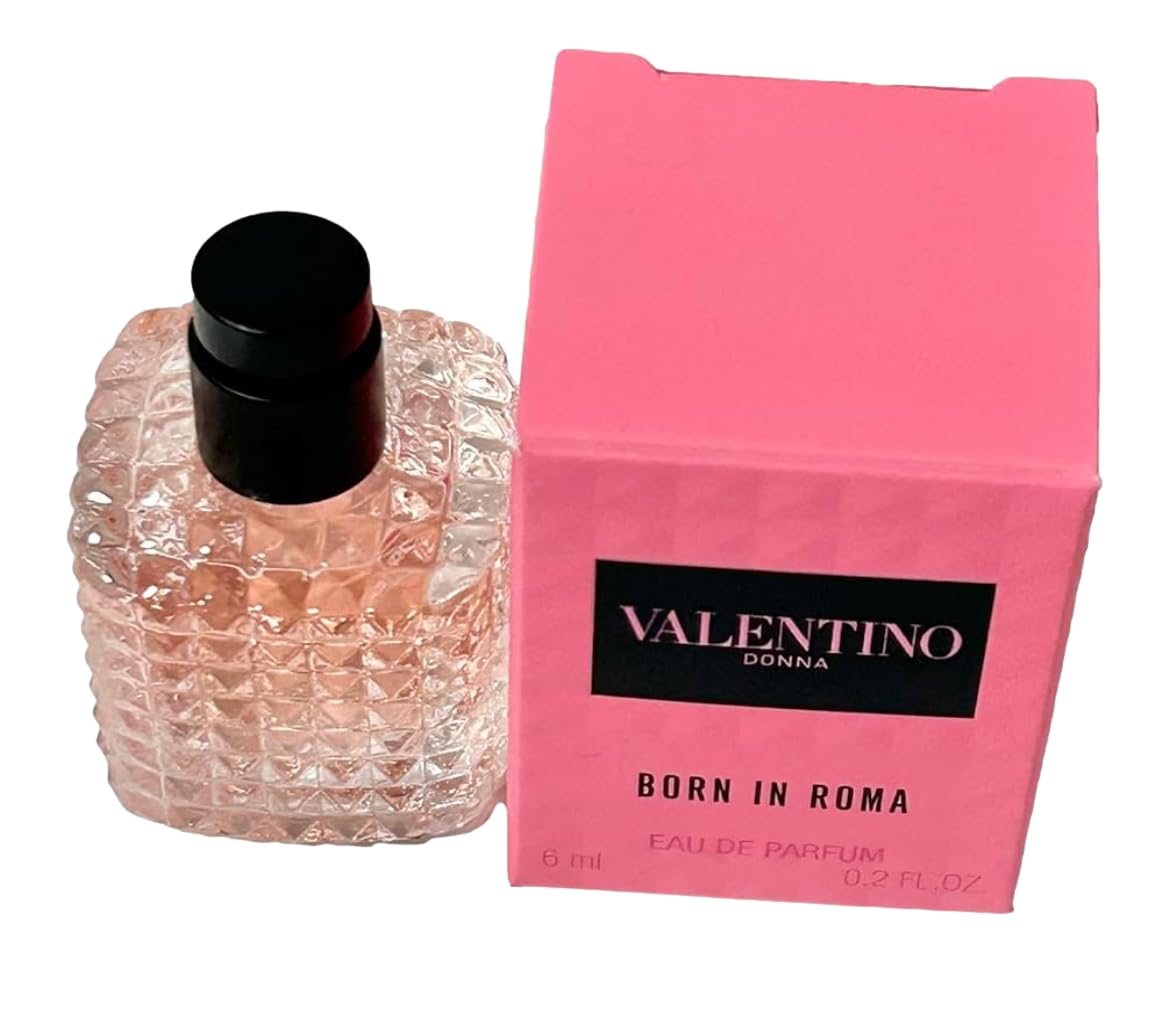 Valentino Born In Roma EDP travel-size dabber shown in a compact kit.