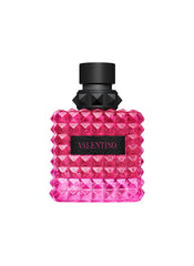 Valentino Born in Roma Extradose pink bottle, bold floral-amber scent presentation.