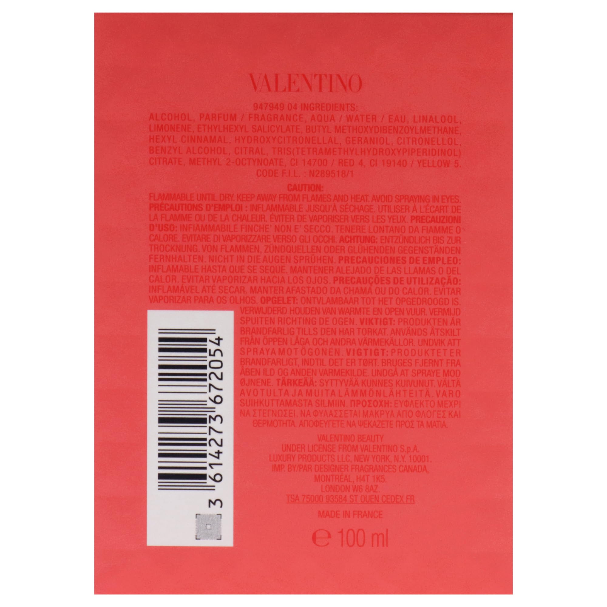 Valentino Donna Born In Roma Coral Fantasy packaging and bottle, gift-ready presentation