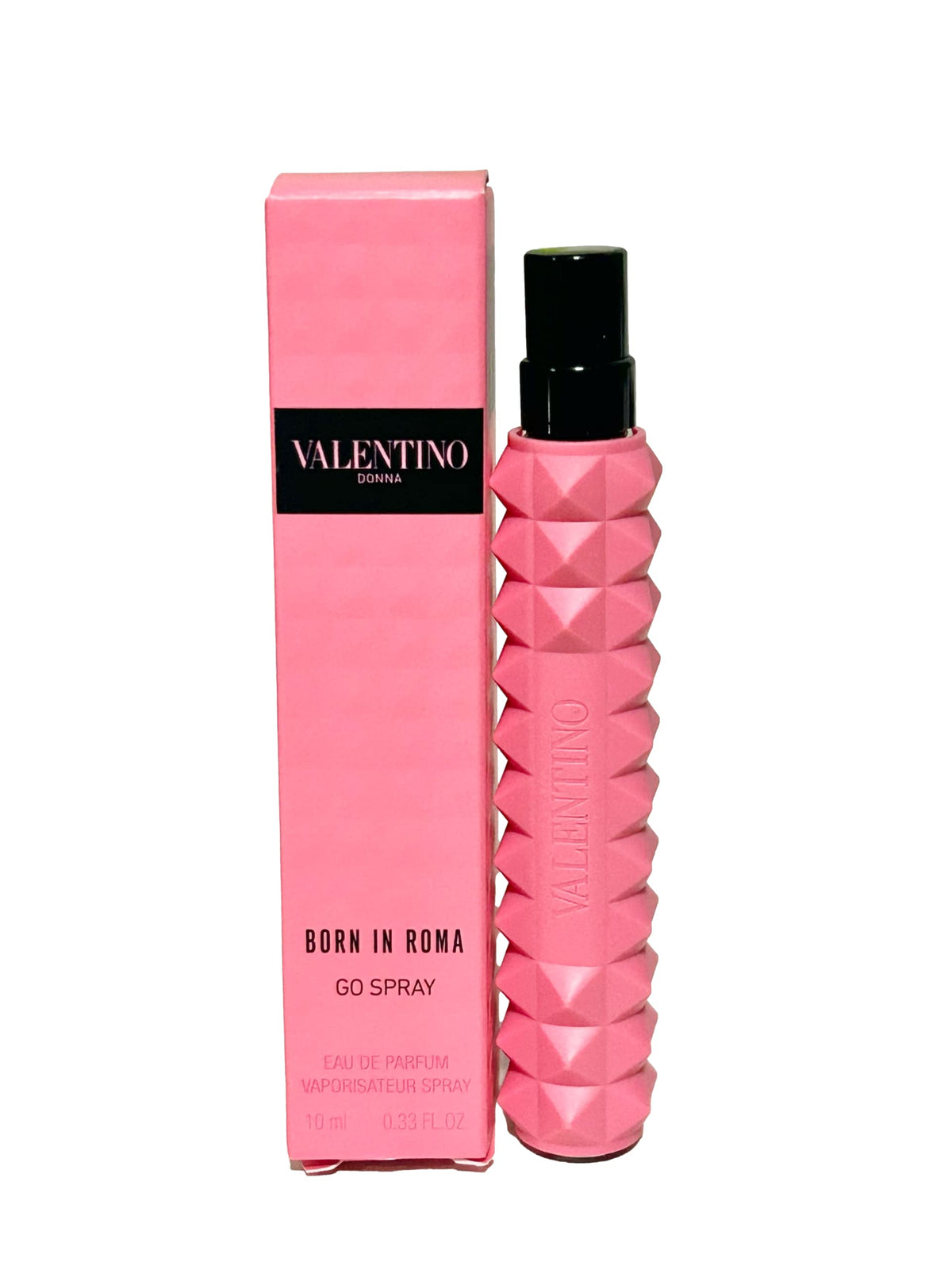 Valentino Donna Born In Roma bottle close-up with warm floral fragrance for everyday wear.