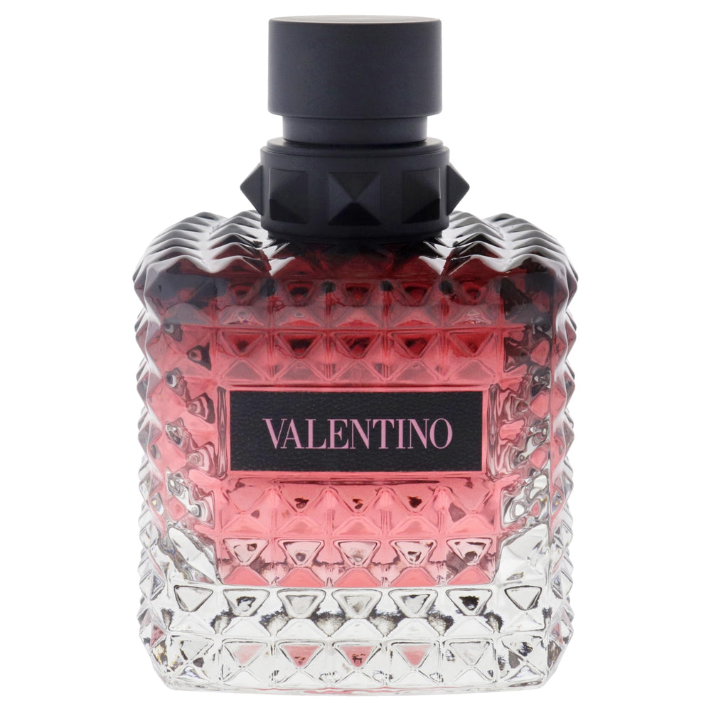 Valentino Donna Born In Roma Intense close-up highlighting vanilla and jasmine notes for lasting impression.