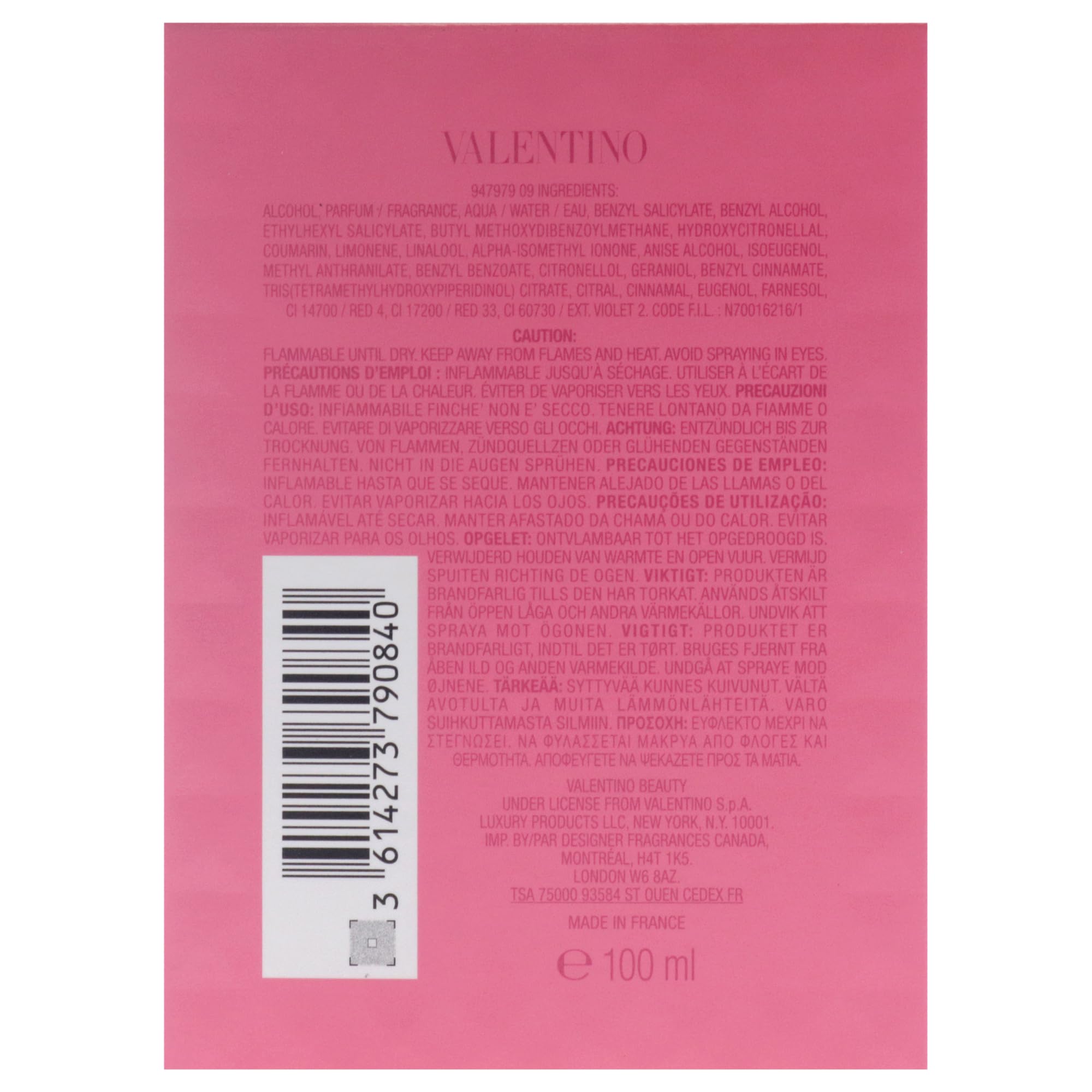 Valentino Donna Born In Roma Intense is ideal for transitions from daywear to evening wear.