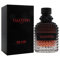 Valentino Uomo Born In Roma Coral Fantasy packaging box, premium presentation.