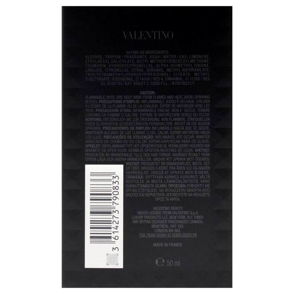 Valentino Uomo Born In Roma Intense bottle profile emphasizes balanced proportions