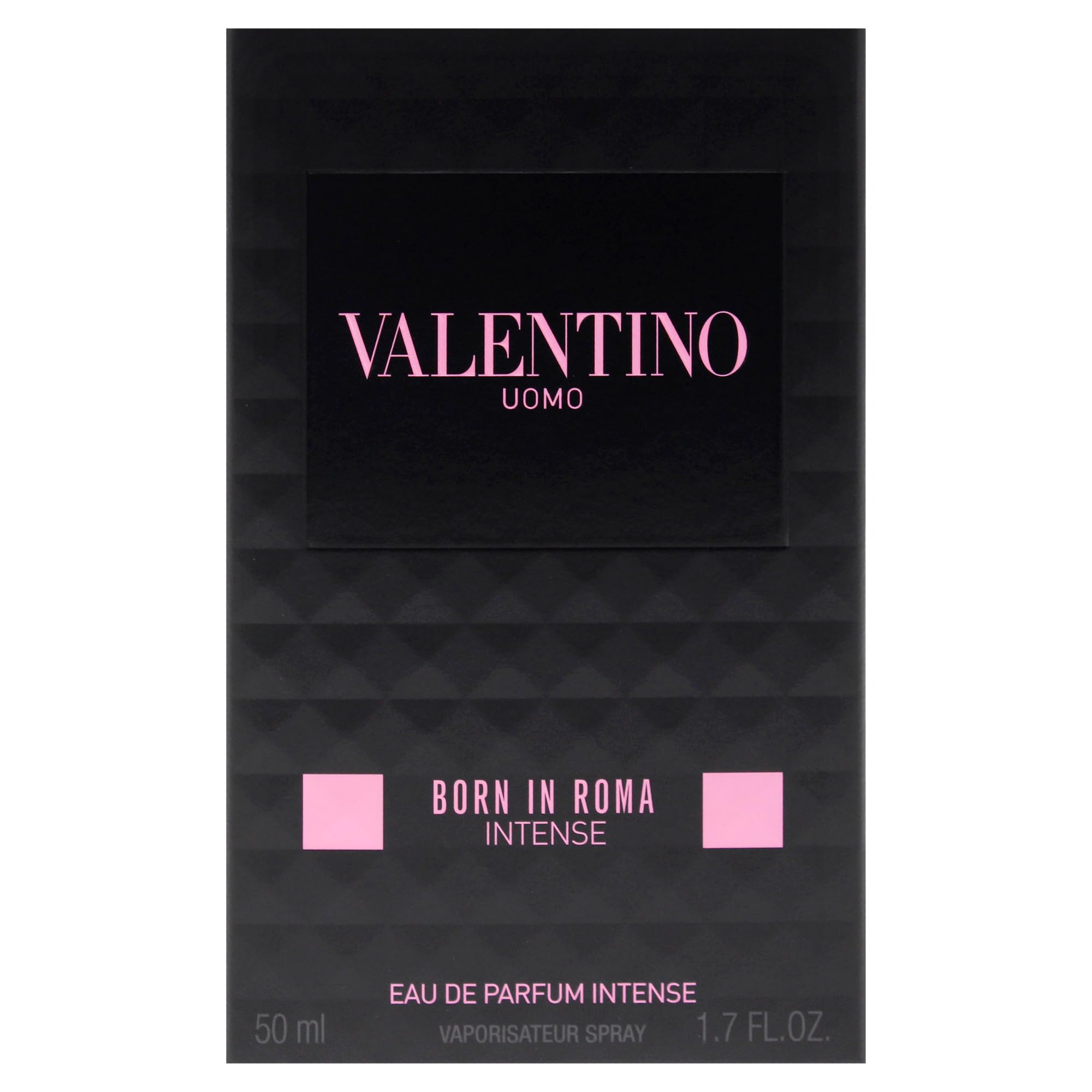 Valentino Uomo Born In Roma Intense flacon detail shows embossed branding
