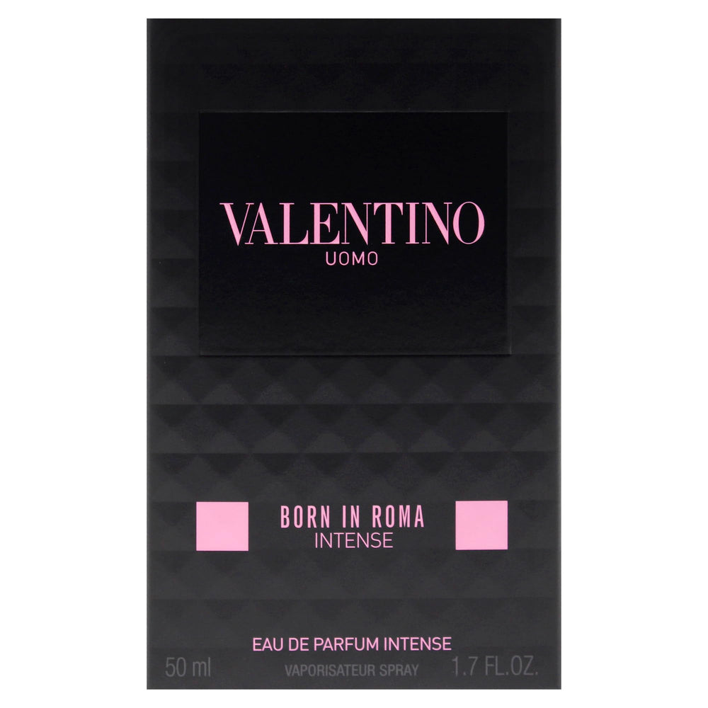 Valentino Uomo Born In Roma Intense flacon detail shows embossed branding