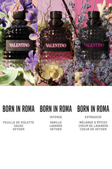 Valentino Uomo Born In Roma Intense liquid spray for even, long-lasting application.