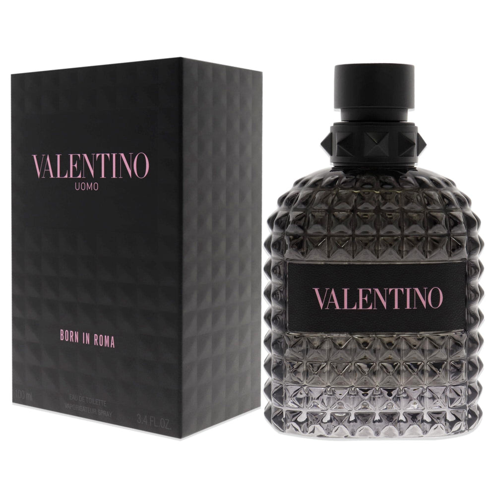 Valentino Uomo Born in Roma label detail emphasizes iconic branding.