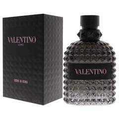 Valentino Uomo Born in Roma label detail emphasizes iconic branding.