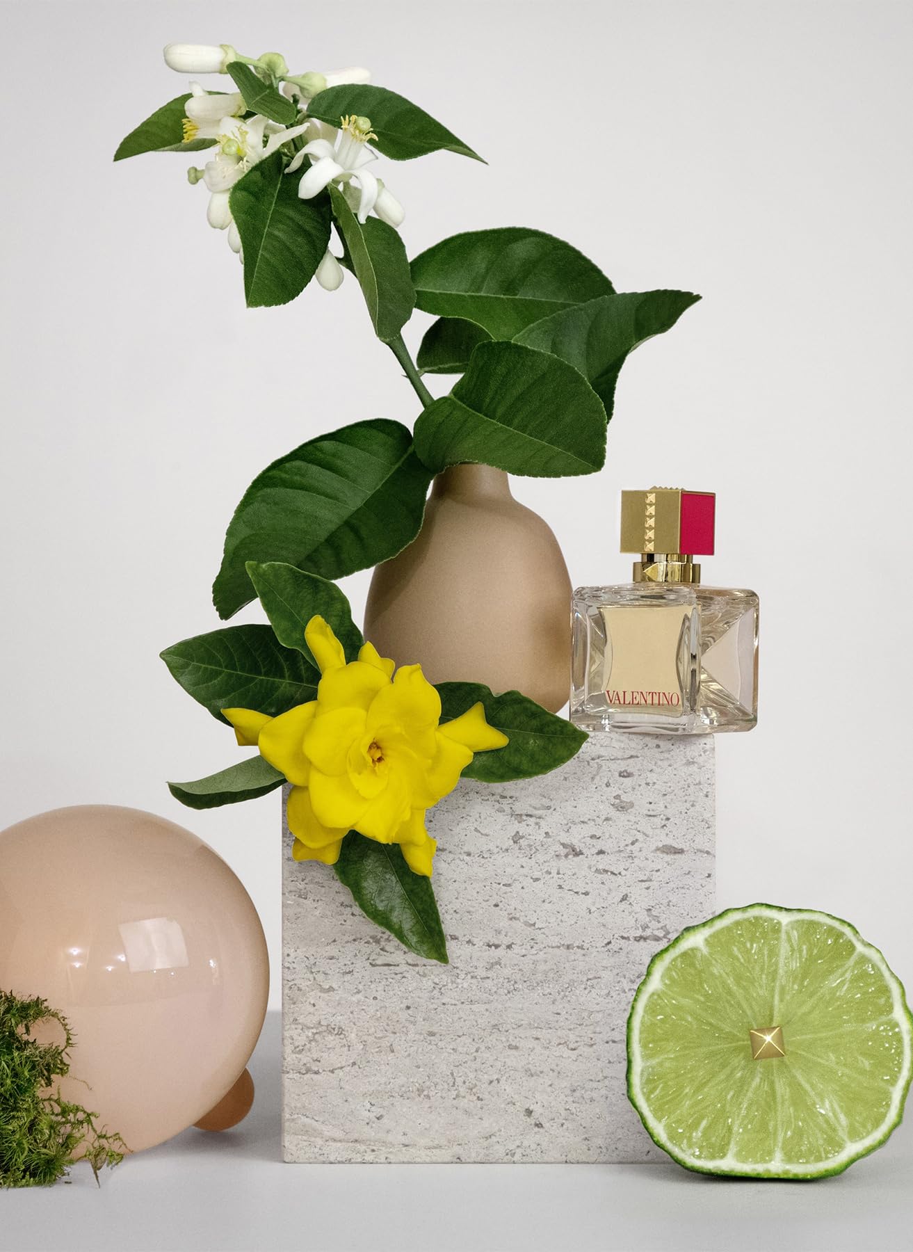 Valentino Voce Viva perfume on a soft-lit surface for evening allure.