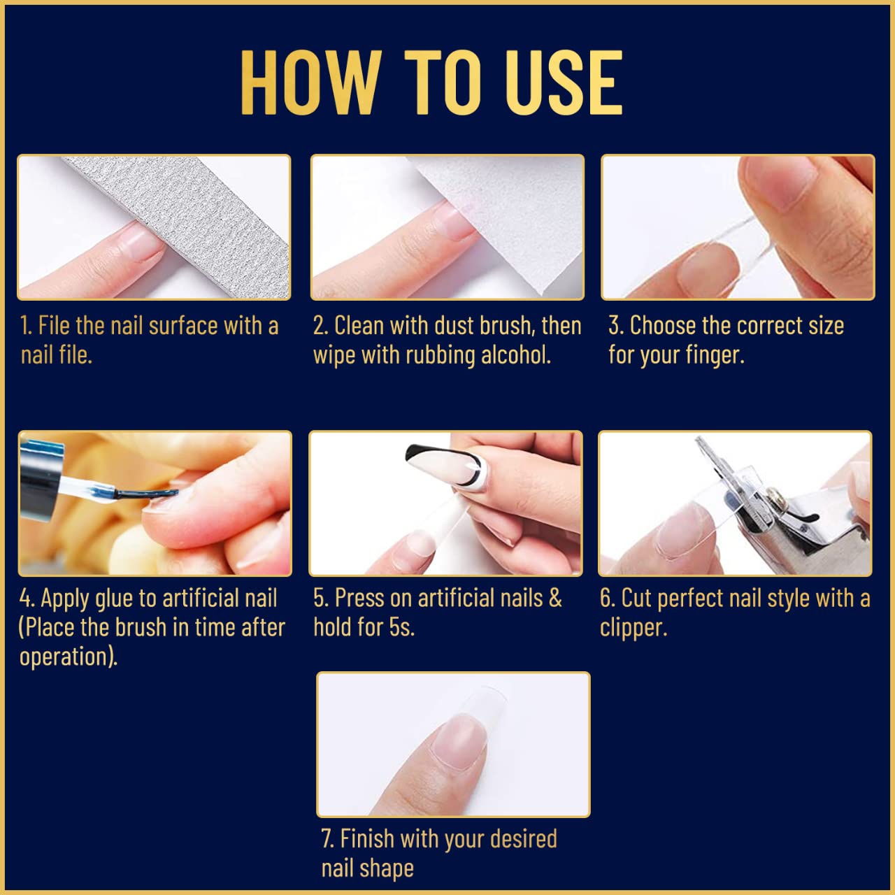 Valitic adherencia duradera para uñas artificiales y extensiones.