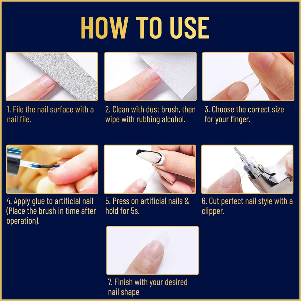 Valitic adherencia duradera para uñas artificiales y extensiones.