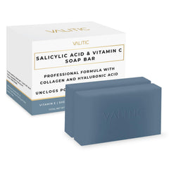 VALITIC barra jabón ácido salicílico para limpieza de poros facial.
