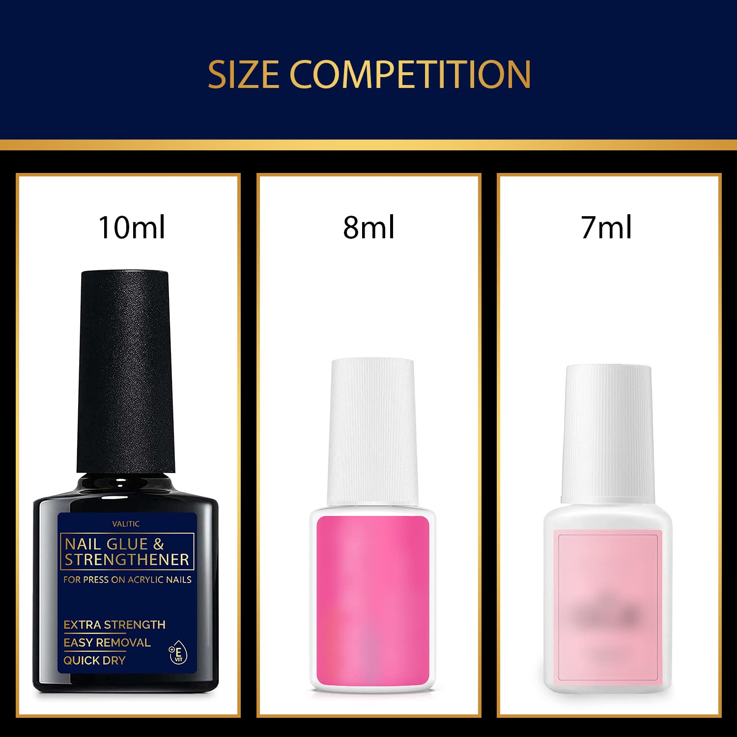Valitic diseños de uñas pegadas al instante para un glamour rápido.