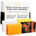 VALITIC Kojic Acid Soap Bars – Turmeric, Snail Mucin, Charcoal & Lemon