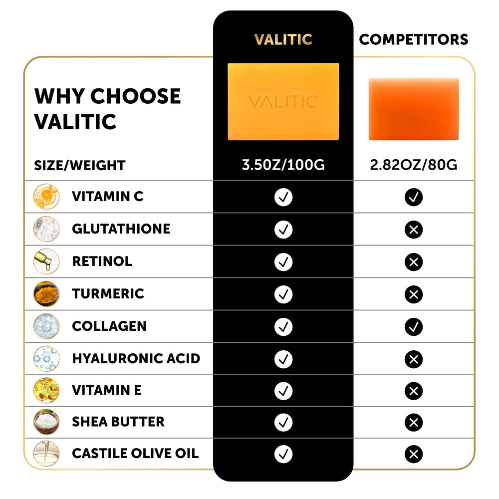 VALITIC Kojic Acid Soap Vitamin C boost for nourished skin tone