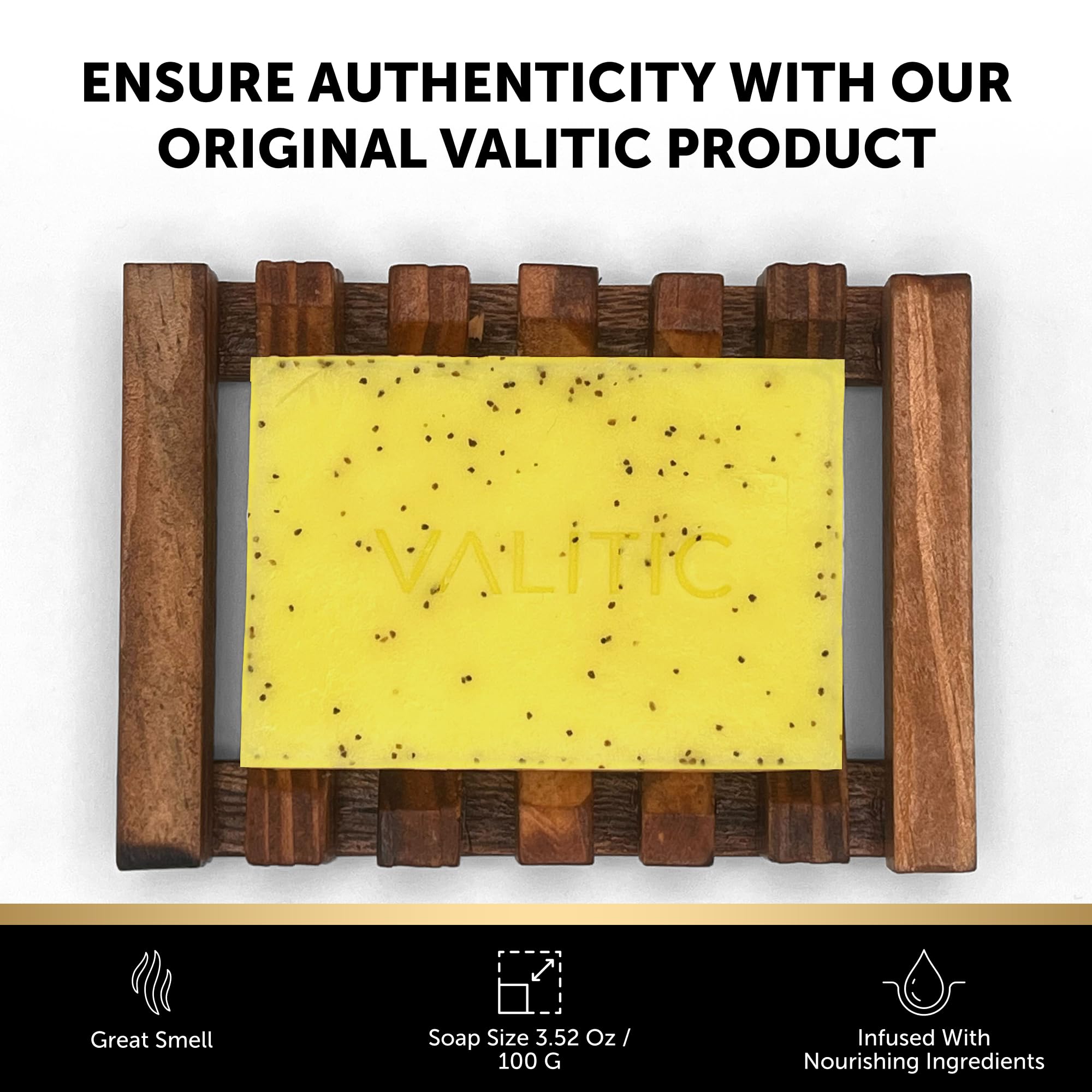 Valitic Lemon Turmeric Soap body usage on arms and legs