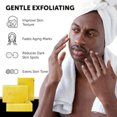 Valitic Lemon Turmeric Soap sliced bar reveals smooth interior