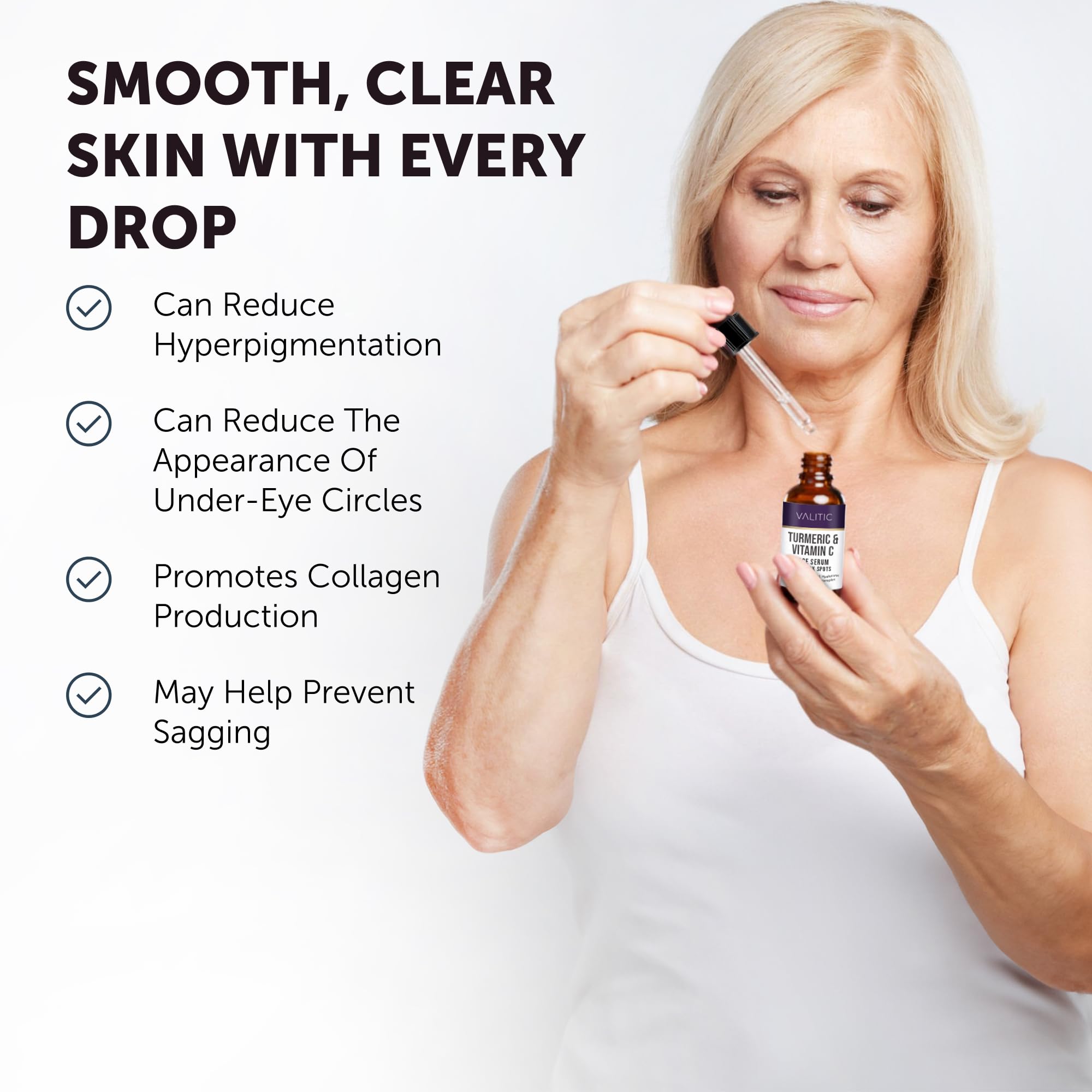 VALITIC Serum Apto para todos los tipos de piel.