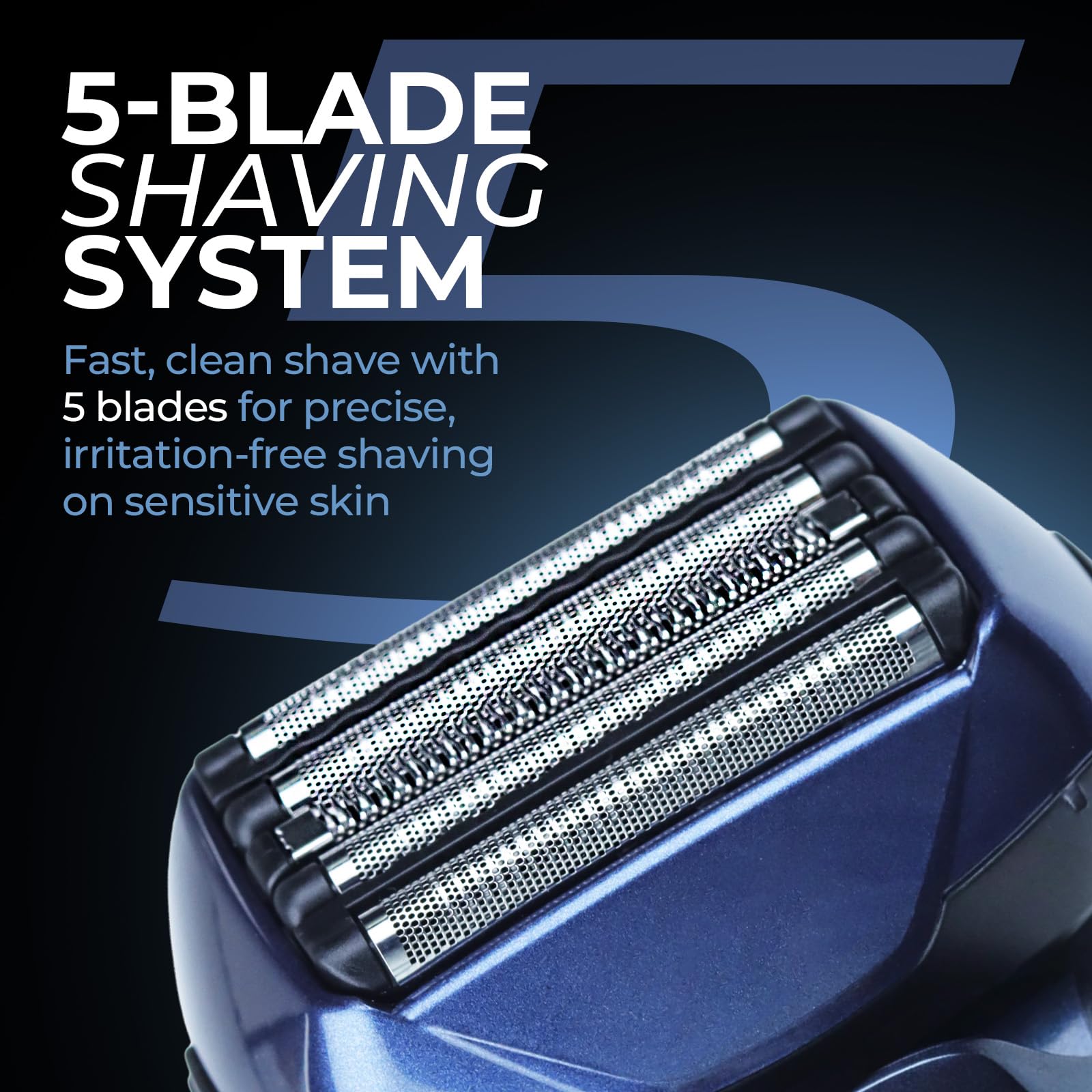 VALLNEI snap-in install design enables tool-free blade replacement.
