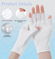 ValueBargain guantes algodón suave favorecen absorción de crema nocturna.