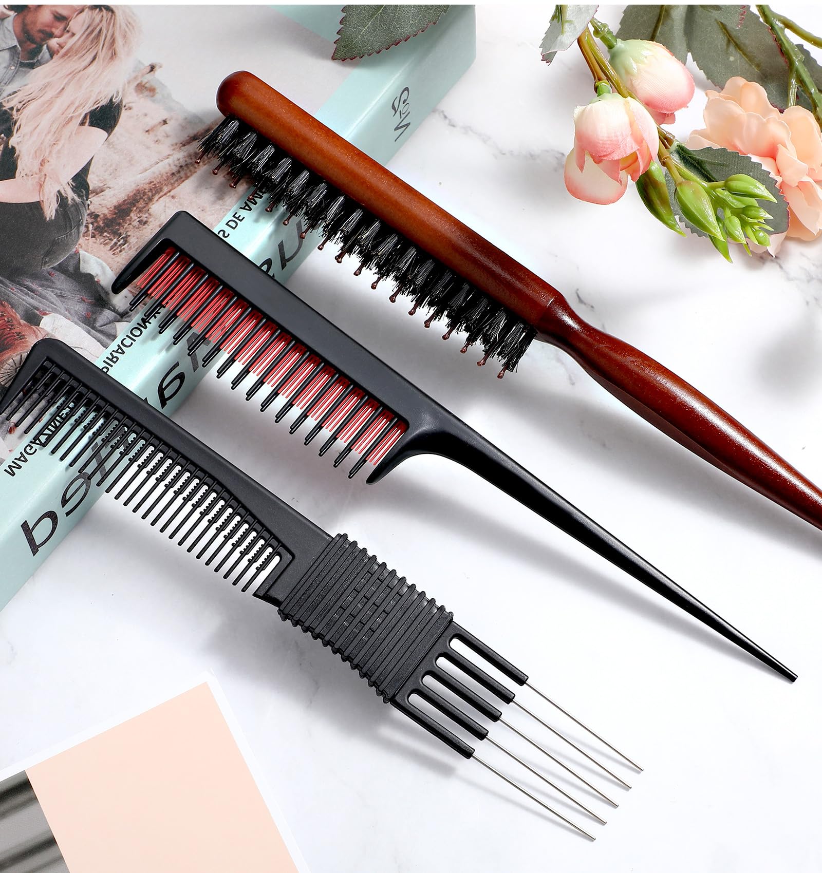 ValueBargain angled bristles boost volume with bounce-free texture.