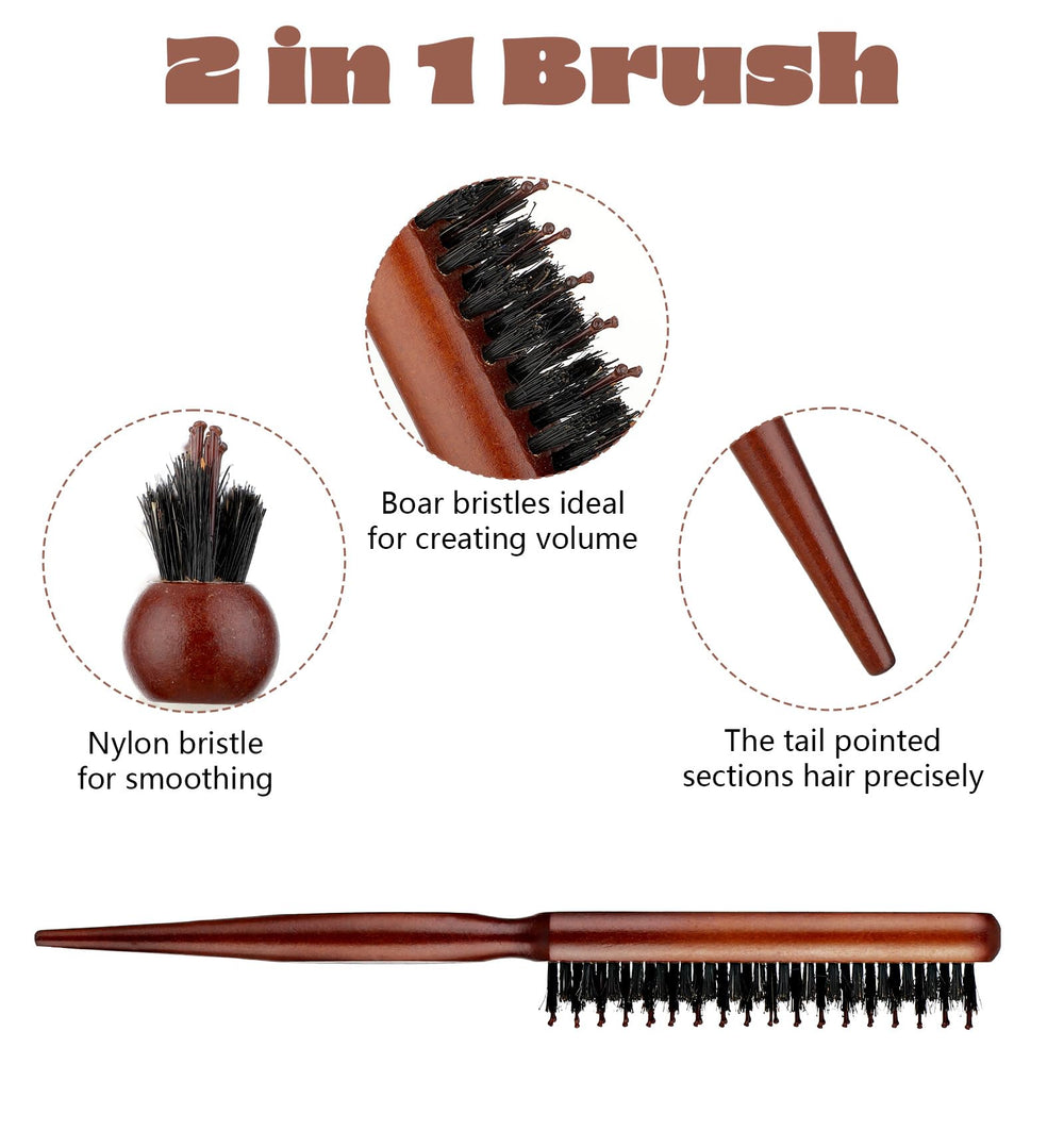 ValueBargain nylon bristle brush provides gentle scalp massage and smoothing.