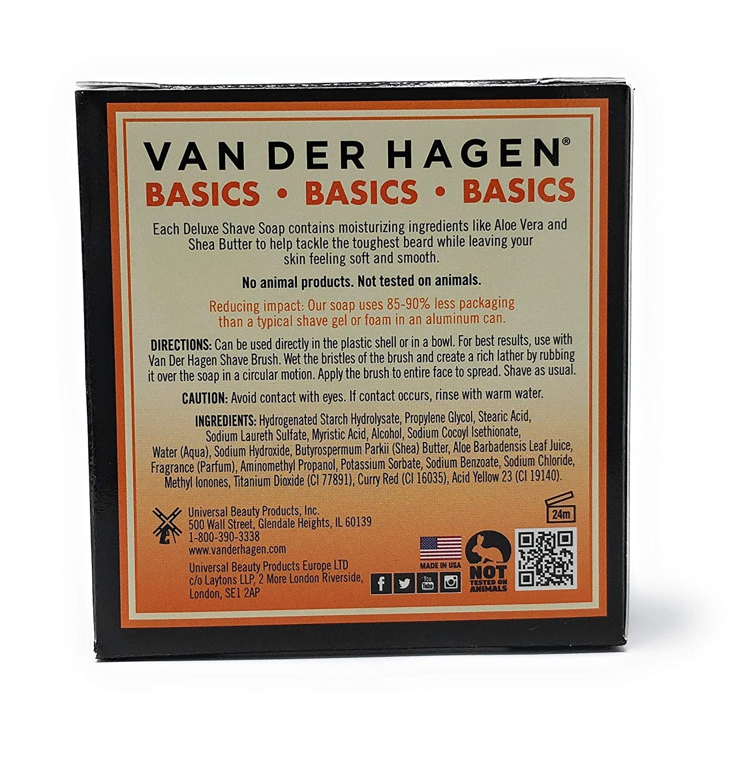 Van Der Hagen Deluxe Shave Soap 3pk lather in action for a smooth shave