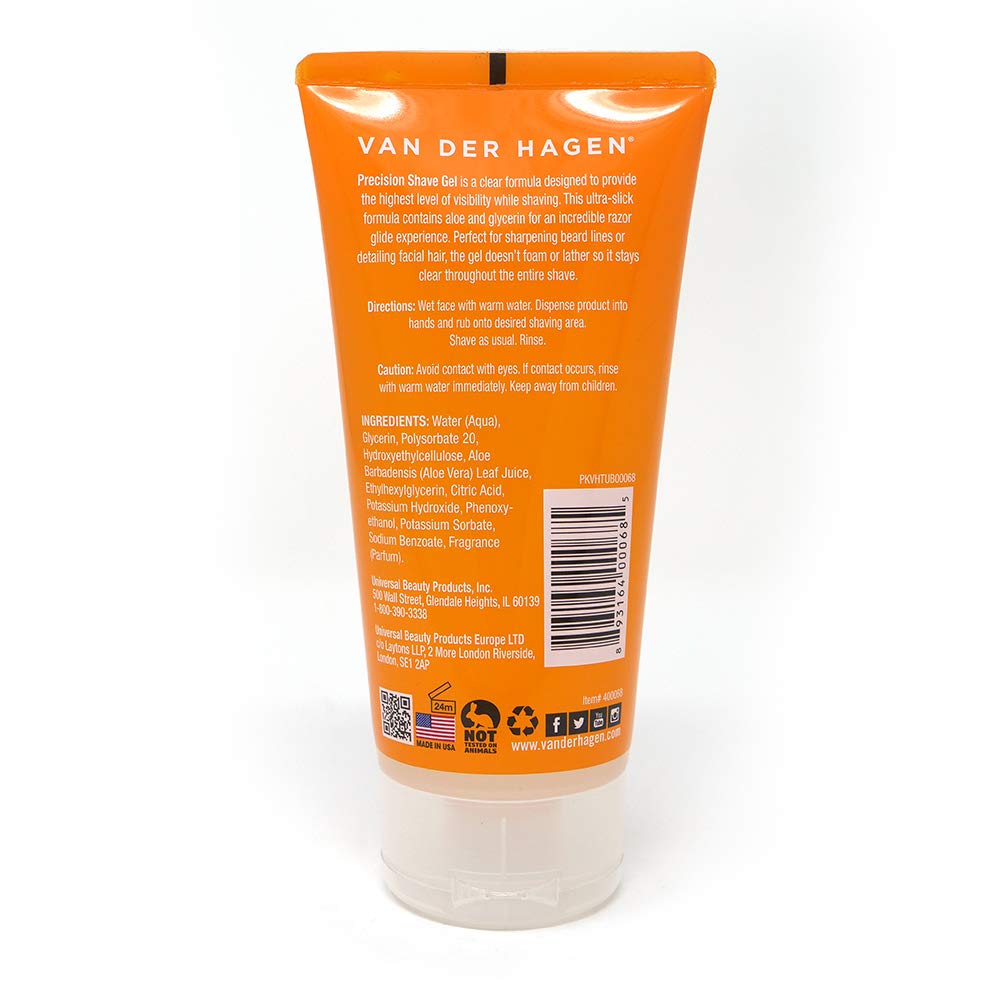 Grooming close-up showing precise edging with Van Der Hagen gel