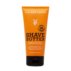 Van Der Hagen shave butter 6oz tub front view for silky shave