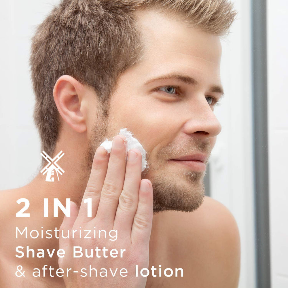 Van Der Hagen shave butter no-foam formula creates a clean, targeted application