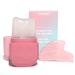 VANALIA rodillo de hielo rosado desinflama suavemente la zona de los ojos.