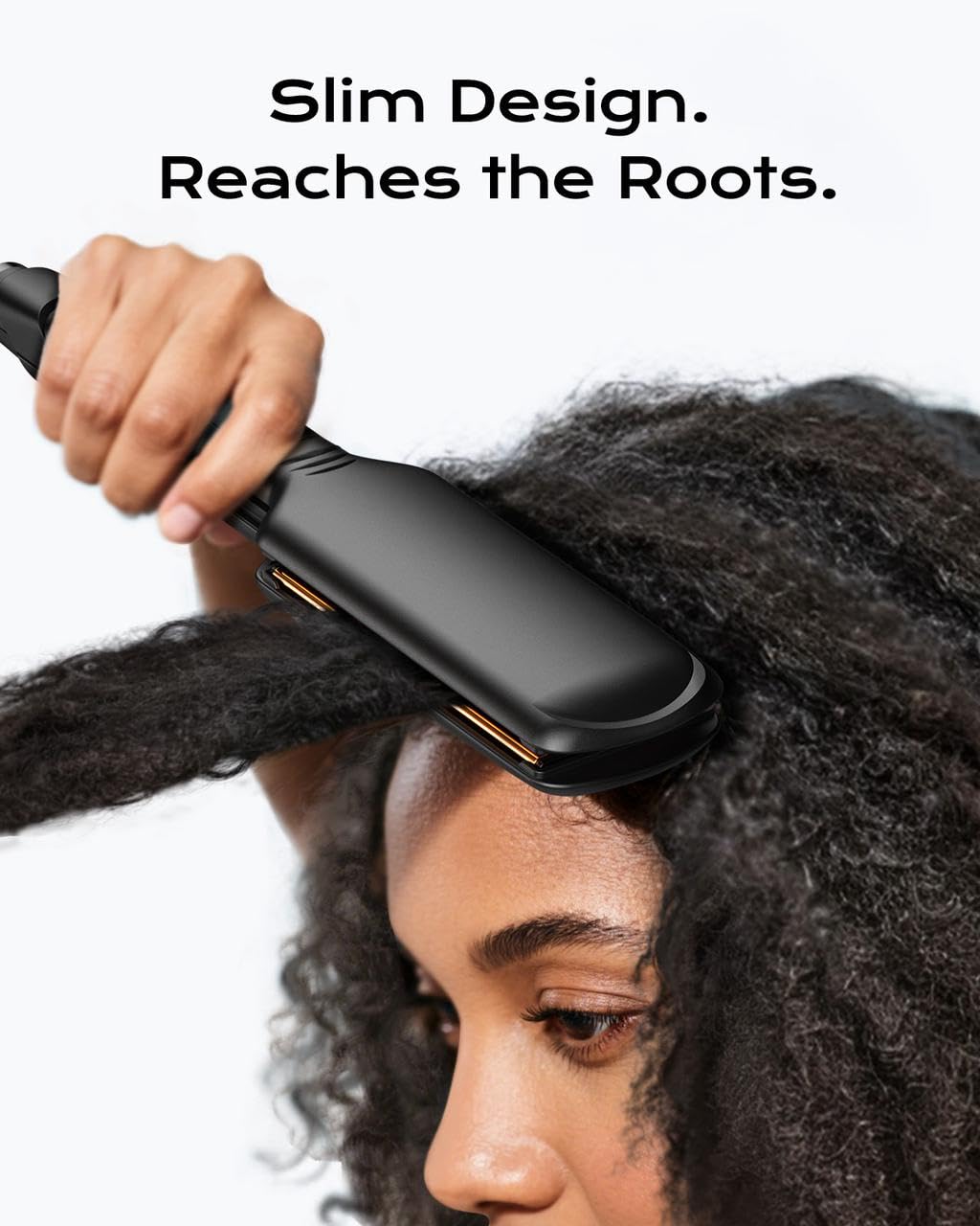 Vanessa Pro flat iron swivel cord for comfortable styling on the go.