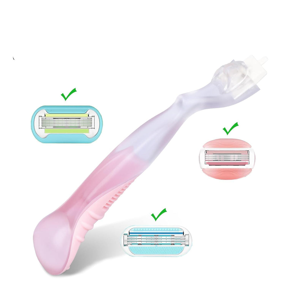 Vanest ergonomic non-slip grip enhances control during shaving.
